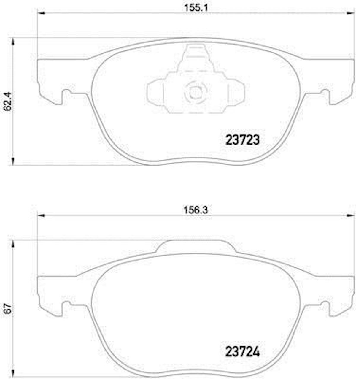 Mazda 3 Ön Fren Balata [Maher] (3M5J2K021AB)